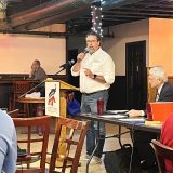 Joe announcing his bid for State Senate District 11 in 2024